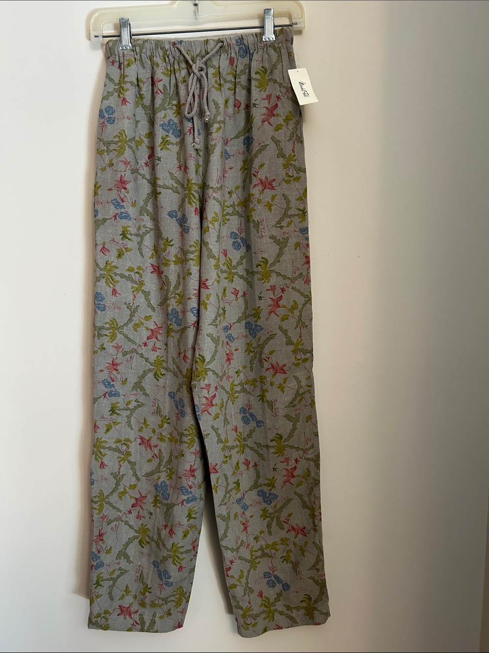 Shelli Segal Relaxed Fit Floral Drawstring Pants -Multicolour Floral Print sz-S